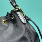 Prada Re-Nylon And Brushed Leather Bag 1BH038 Black